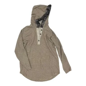 Morning Walk CompressionEnhanced Fit Sweatshirt Hoodie By Soft Surroundings In Tan, Size:M