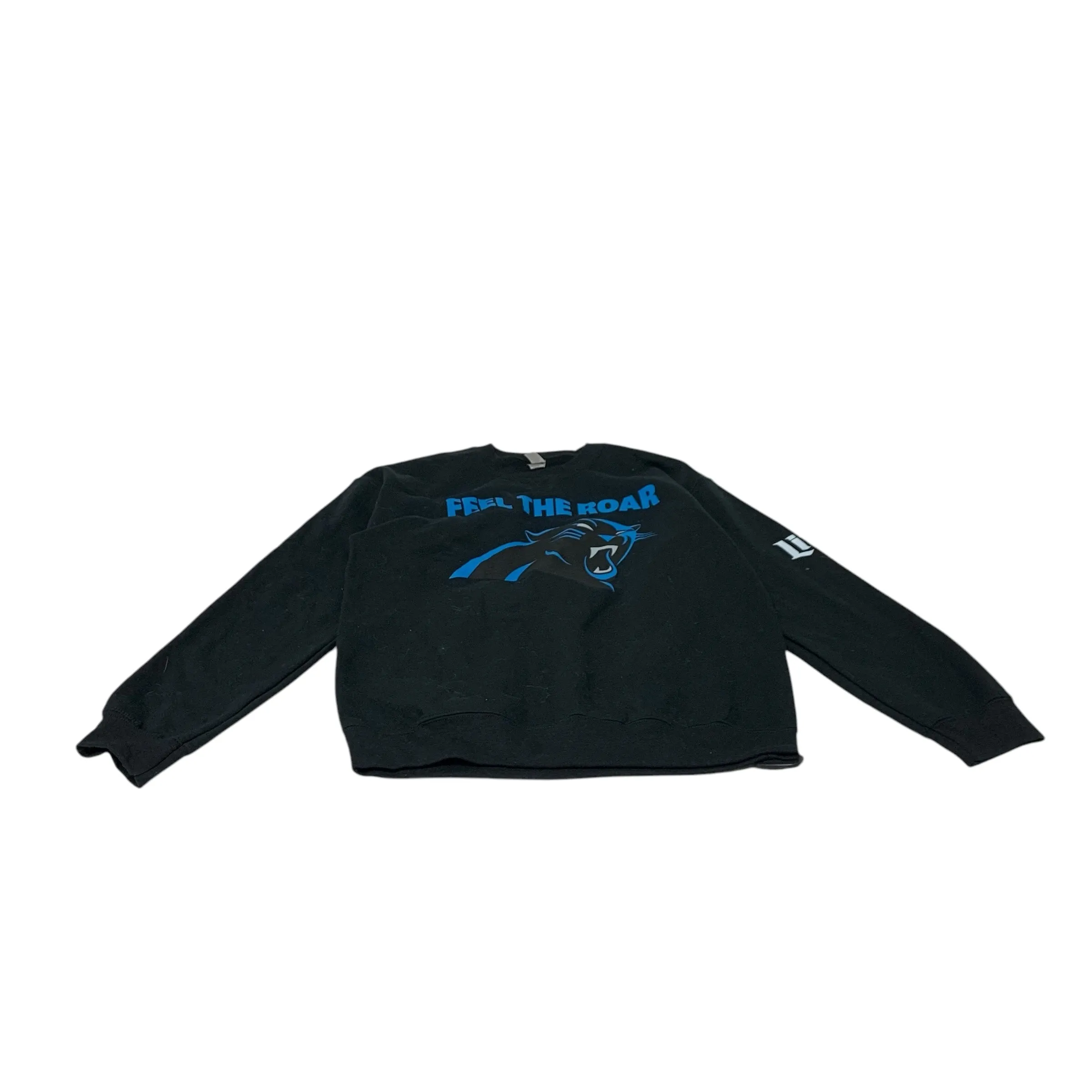 HighDensityWeave Athletic Sweatshirt Crewneck By Gildan In Black & Blue, Size: M