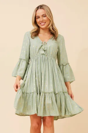 GEETA BOHO PRINT DRESS Trans Glow