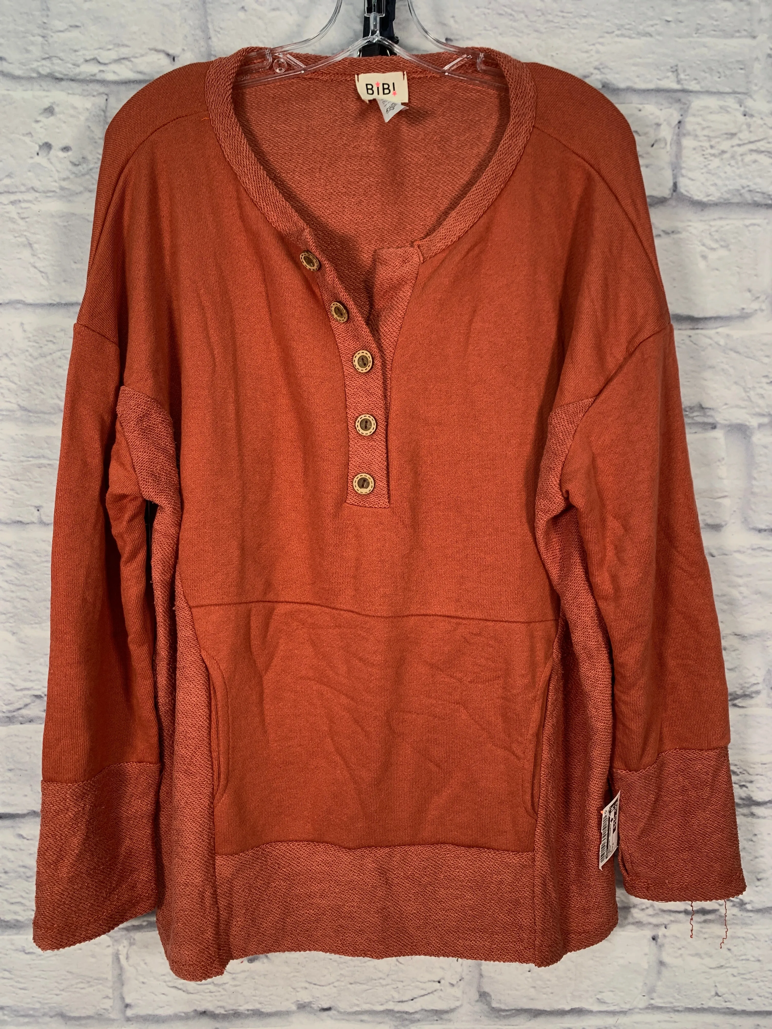 Sweatshirt Crewneck By Bibi In Orange, Size: M Classic Suit Euro Mood