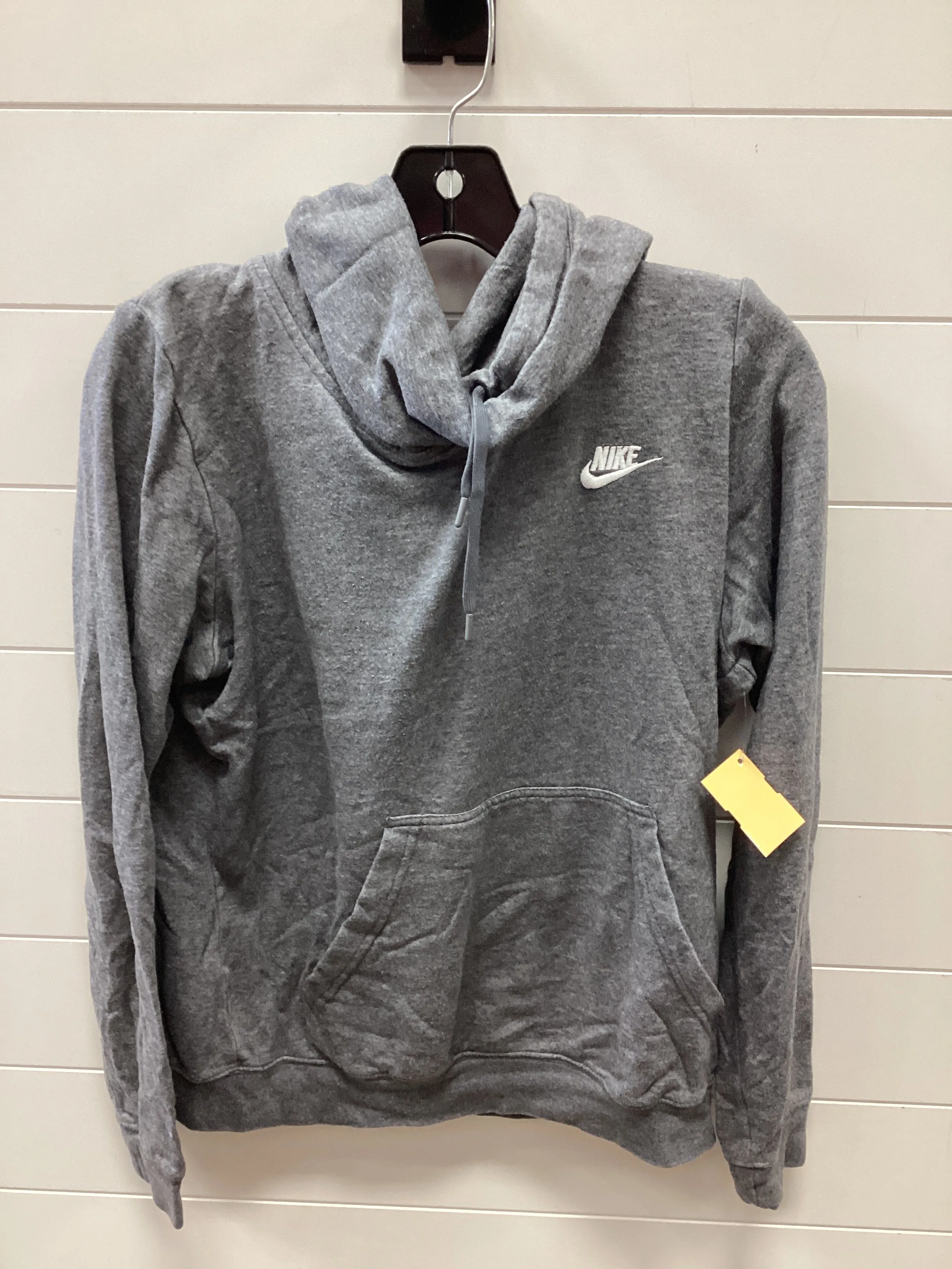 Athletic Sweatshirt Hoodie By Nike Apparel In Grey, Size:M FlatlockStitching Clean Cut