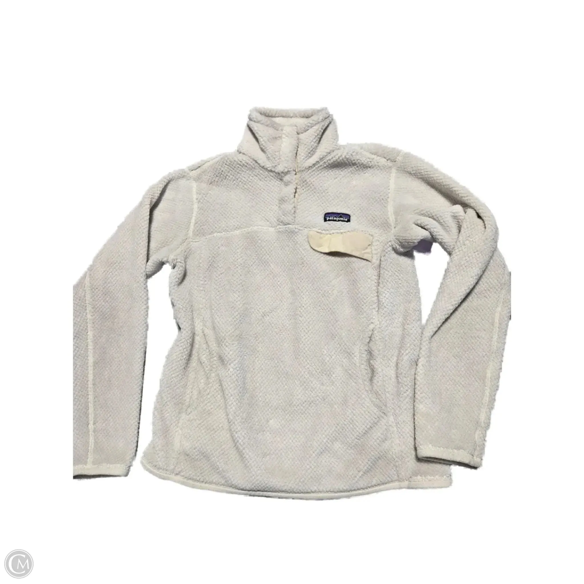Sweatshirt Collar By Patagonia In Cream, Size: M AdjustableHemline Stone Glow