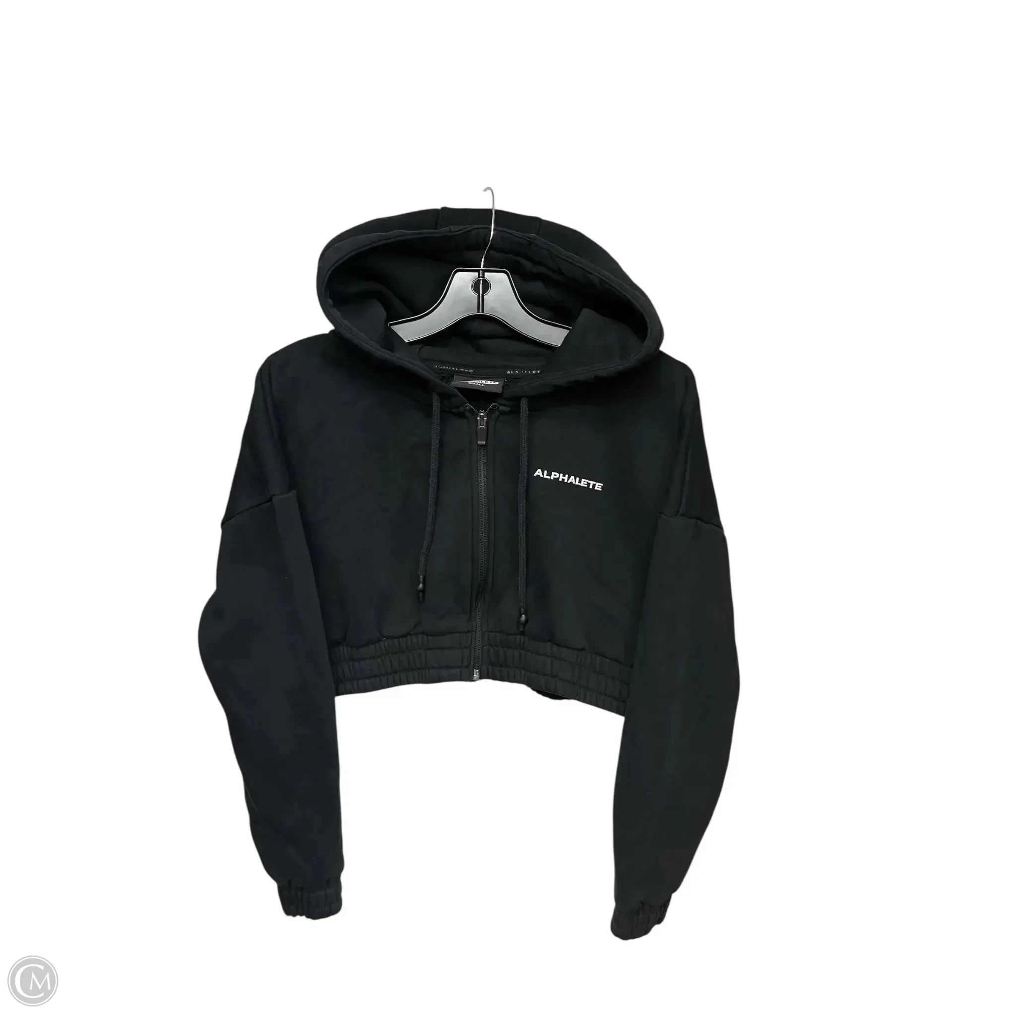 Pearl Tone StretchWaistband Athletic Sweatshirt Hoodie By Alphalete In Black, Size: S