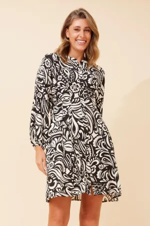 Shimmer Core CORALIE PAISLEY PRINT DRESS