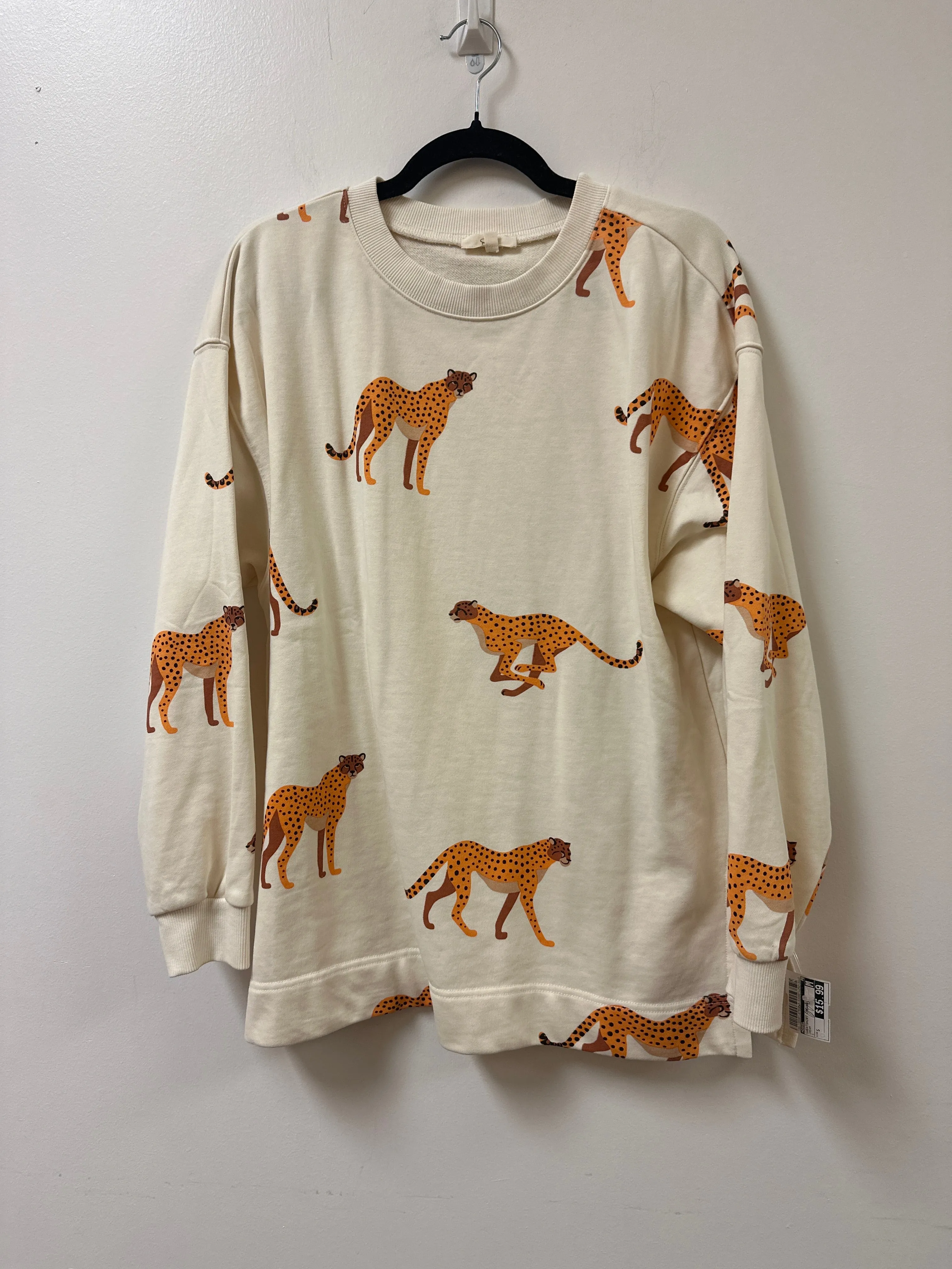 Clear Mind StainResistant Fabric Sweatshirt Crewneck By Easel In Cream, Size: S