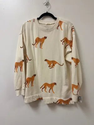 Clear Mind StainResistant Fabric Sweatshirt Crewneck By Easel In Cream, Size: S
