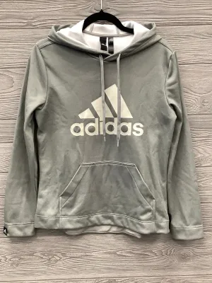 Athletic Sweatshirt Hoodie By Adidas In Grey, Size: M Vacation Mood QuickDry Technology