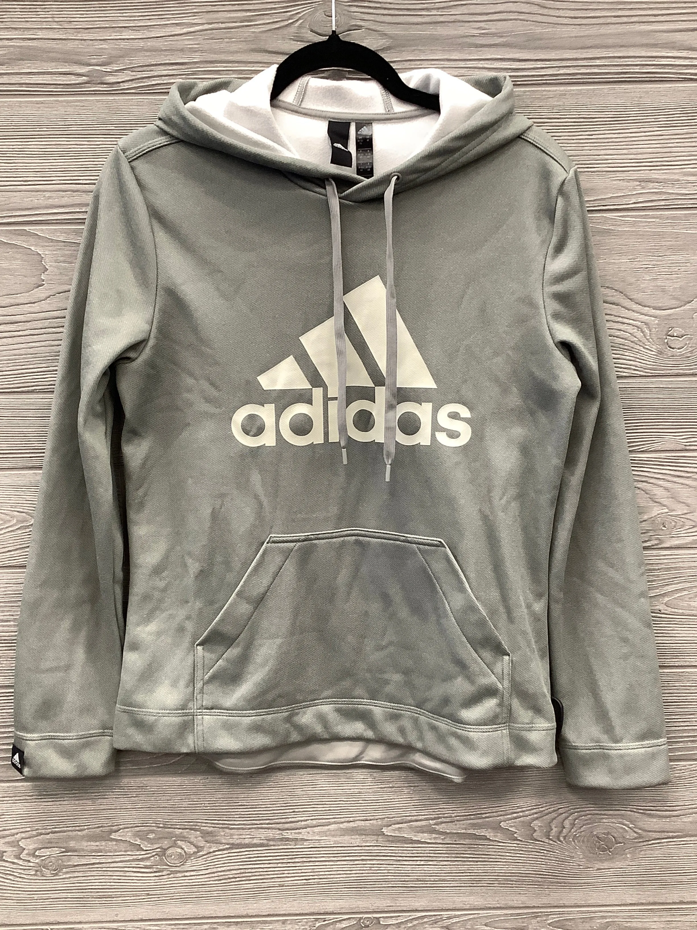 Athletic Sweatshirt Hoodie By Adidas In Grey, Size: M Vacation Mood QuickDry Technology