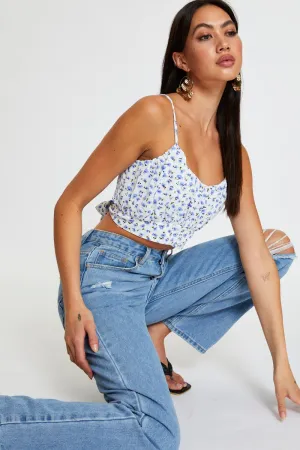 Conscious Core Print Singlet Sleeveless Crop