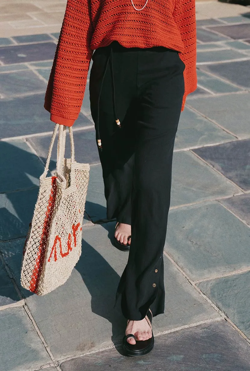 Sandy Flare Pants - Black Smile Glow