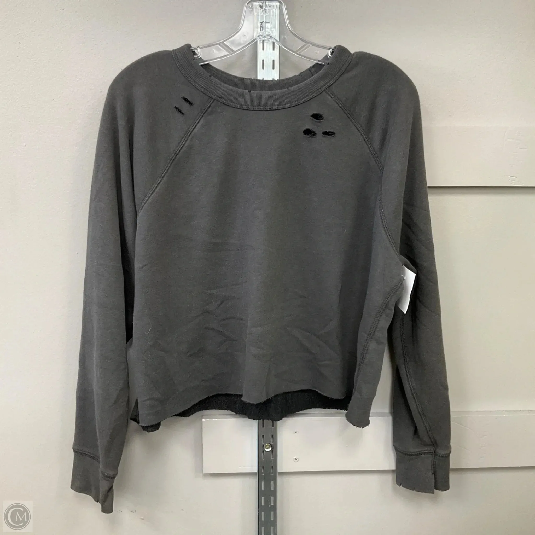 Sweatshirt Crewneck By Aerie In Grey, Size: M Green Fit Effortless Style