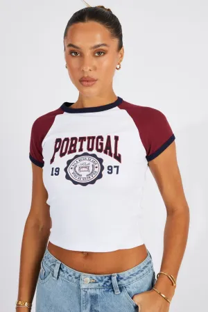 White Graphic Tee Short Sleeve BioBased Fibers