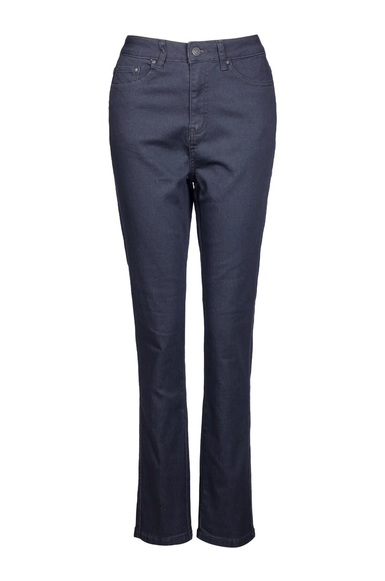 Heavy Duty Zipper Mechanism Coloured Denim Regular Jeans | CHARCOAL | 6908B1