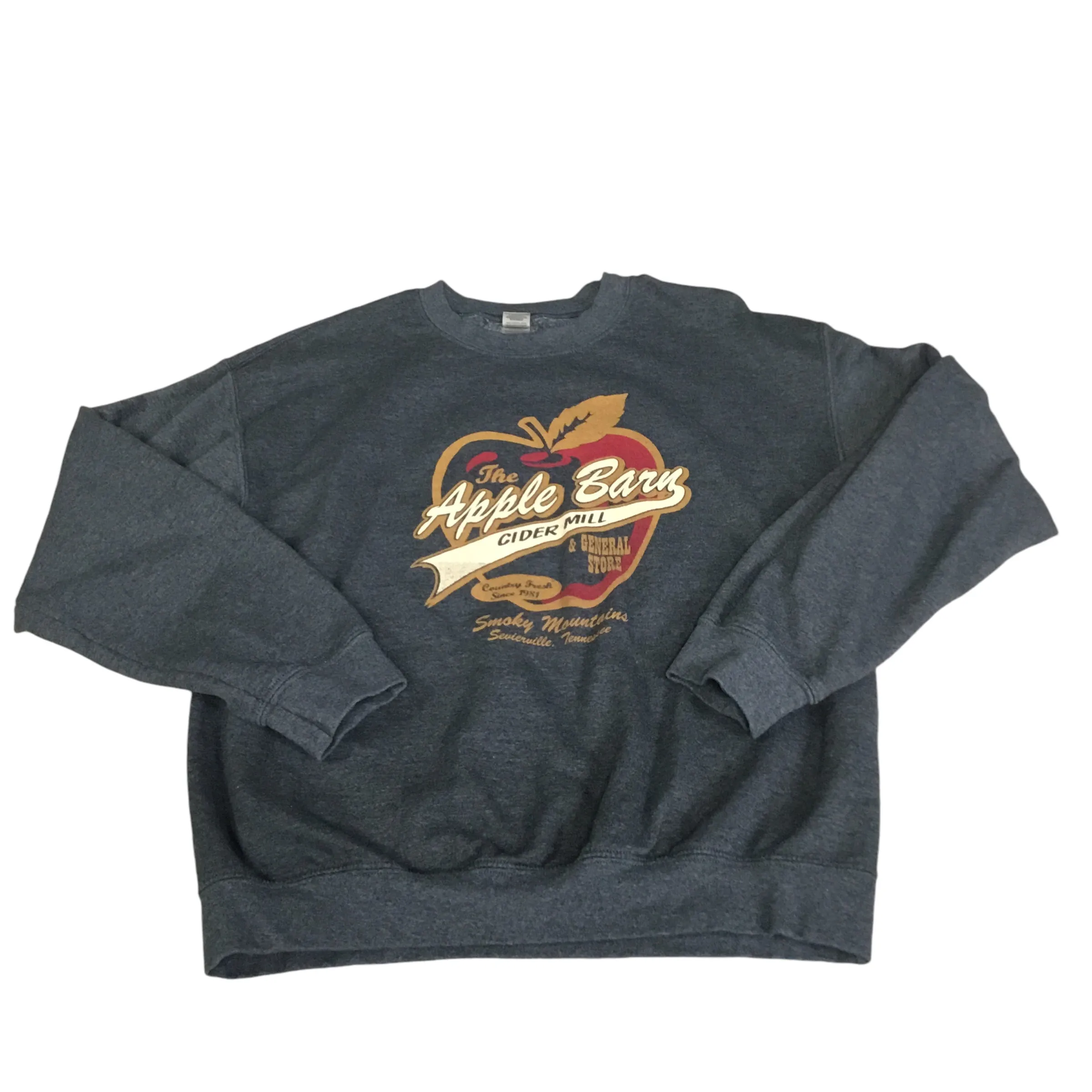 Sweatshirt Crewneck By Gildan In Grey, Size: M ThermalRegulatingFabric