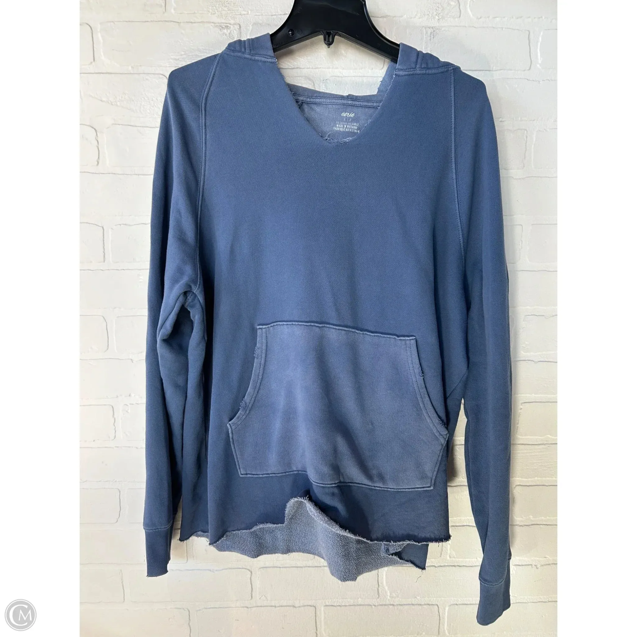 Lounge Wear Sweatshirt Hoodie By Aerie In Blue, Size: S