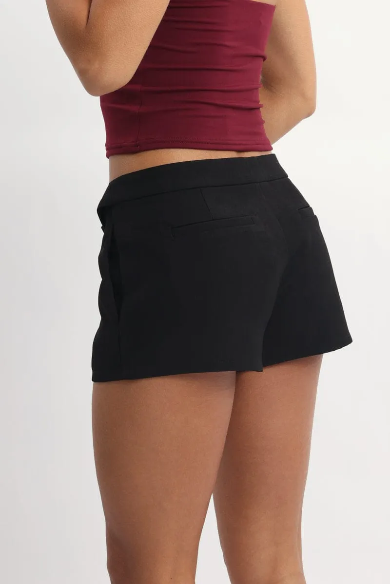 Black Shorts Mini Low Rise healthcare industry
