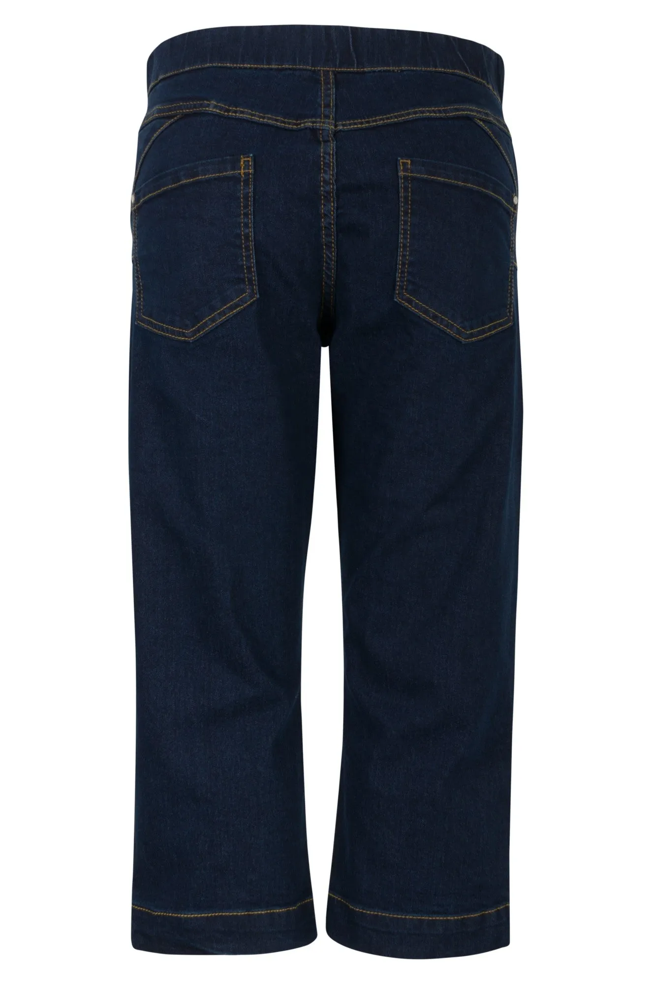 Pull on Mid Calf Jeans | DARK INDIGO | 6506A1 Secure Closure System