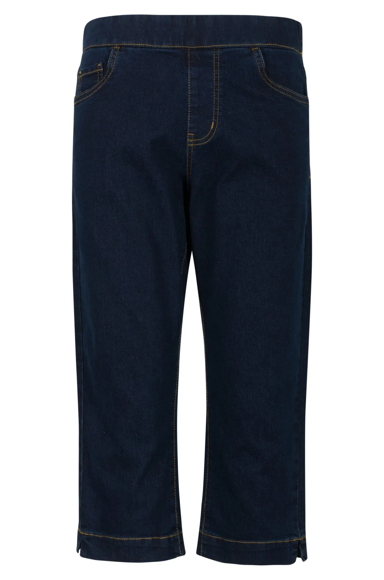 Pull on Mid Calf Jeans | DARK INDIGO | 6506A1 Comfort Stretch Technology