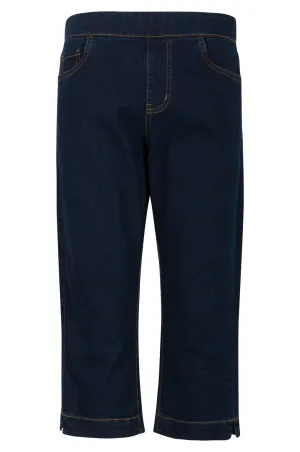 Pull on Mid Calf Jeans | DARK INDIGO | 6506A1 Elegant Travel Outfit Minimalist Style Balanced Wardrobe