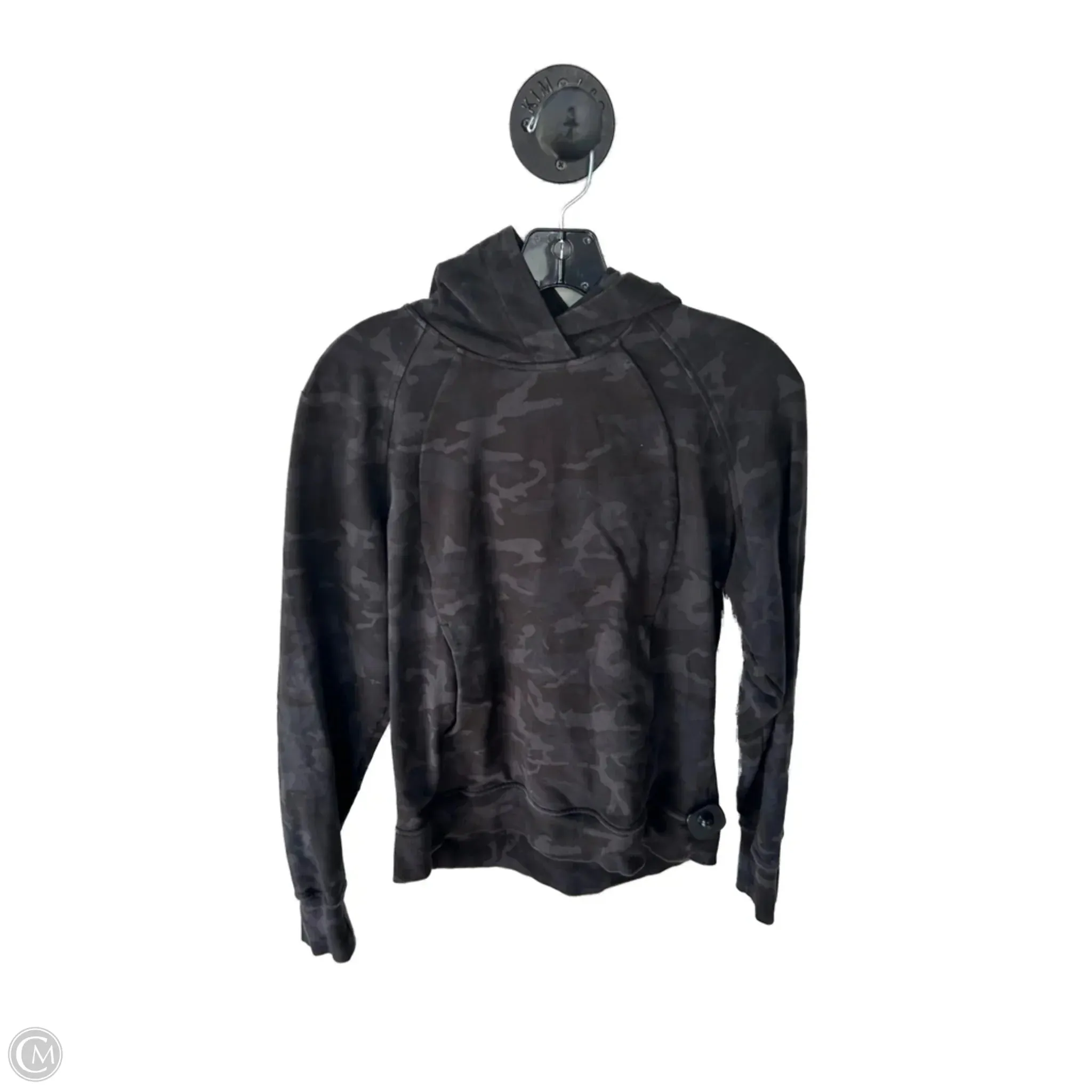 Casual Pants Euro Mood Athletic Sweatshirt Hoodie By Lululemon In Black & Grey, Size: S