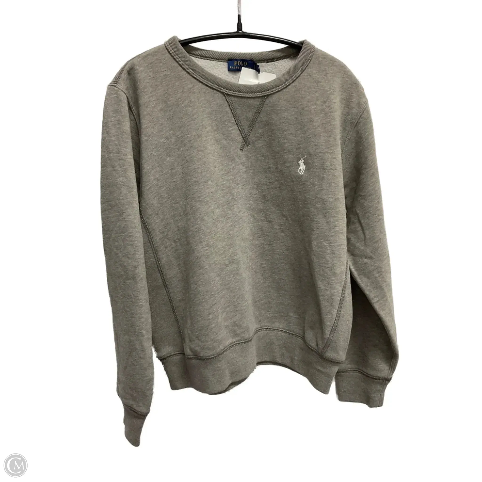 CompactWeave CompressionFreeCuffs Sweatshirt Collar By Polo Ralph Lauren In Grey, Size: L
