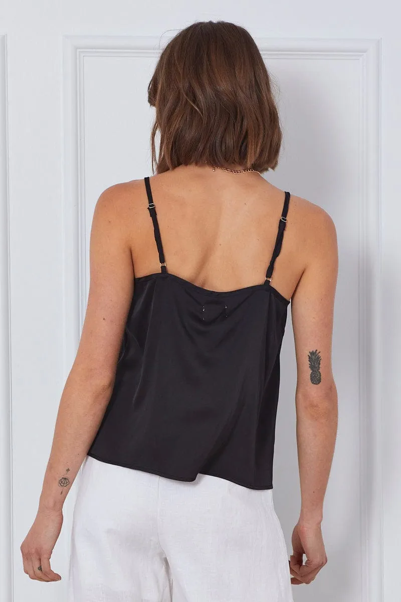 Modern Look Black Singlet Top Sleeveless V-Neck
