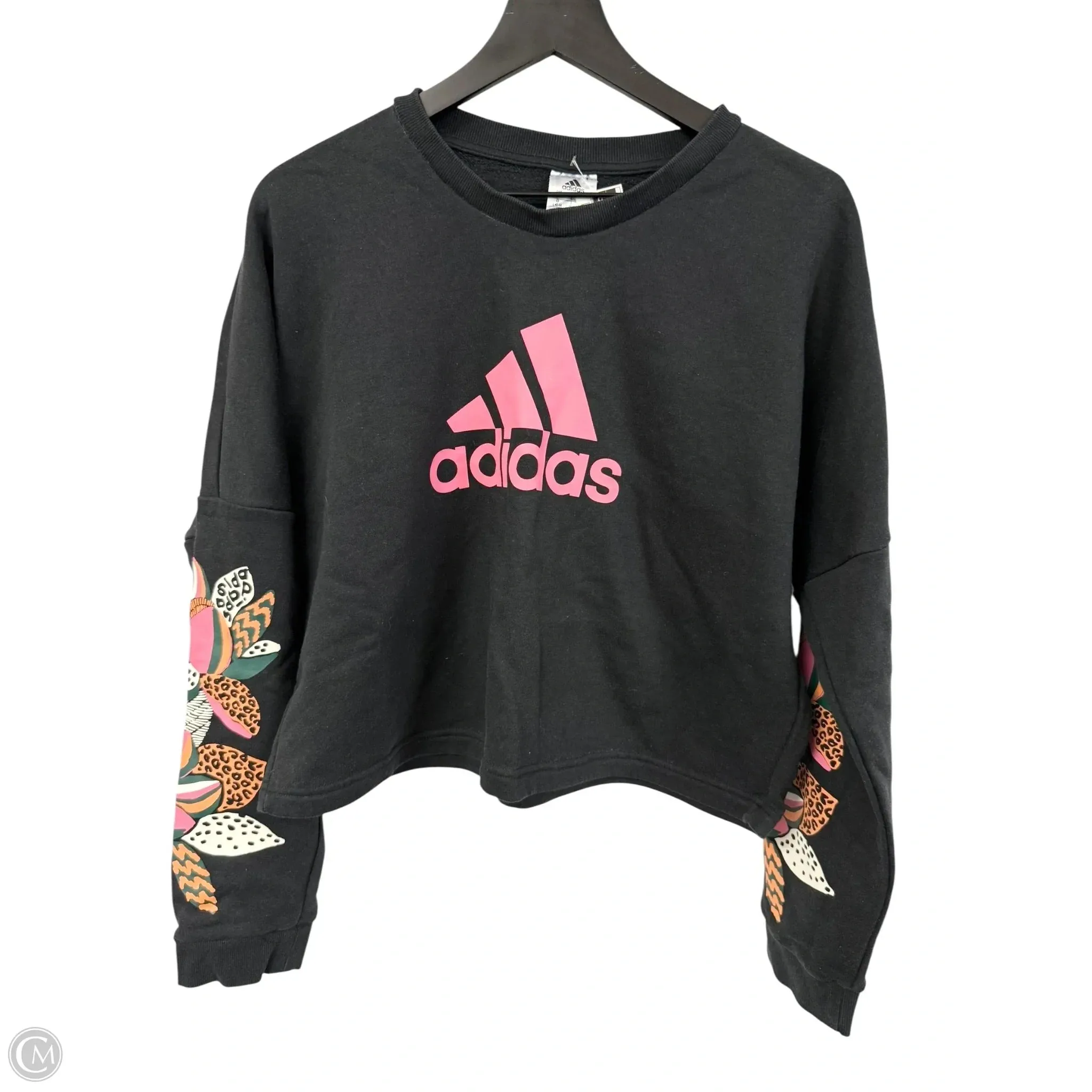 MicroPerforatedTexture Sweatshirt Crewneck By Adidas In Black, Size: L