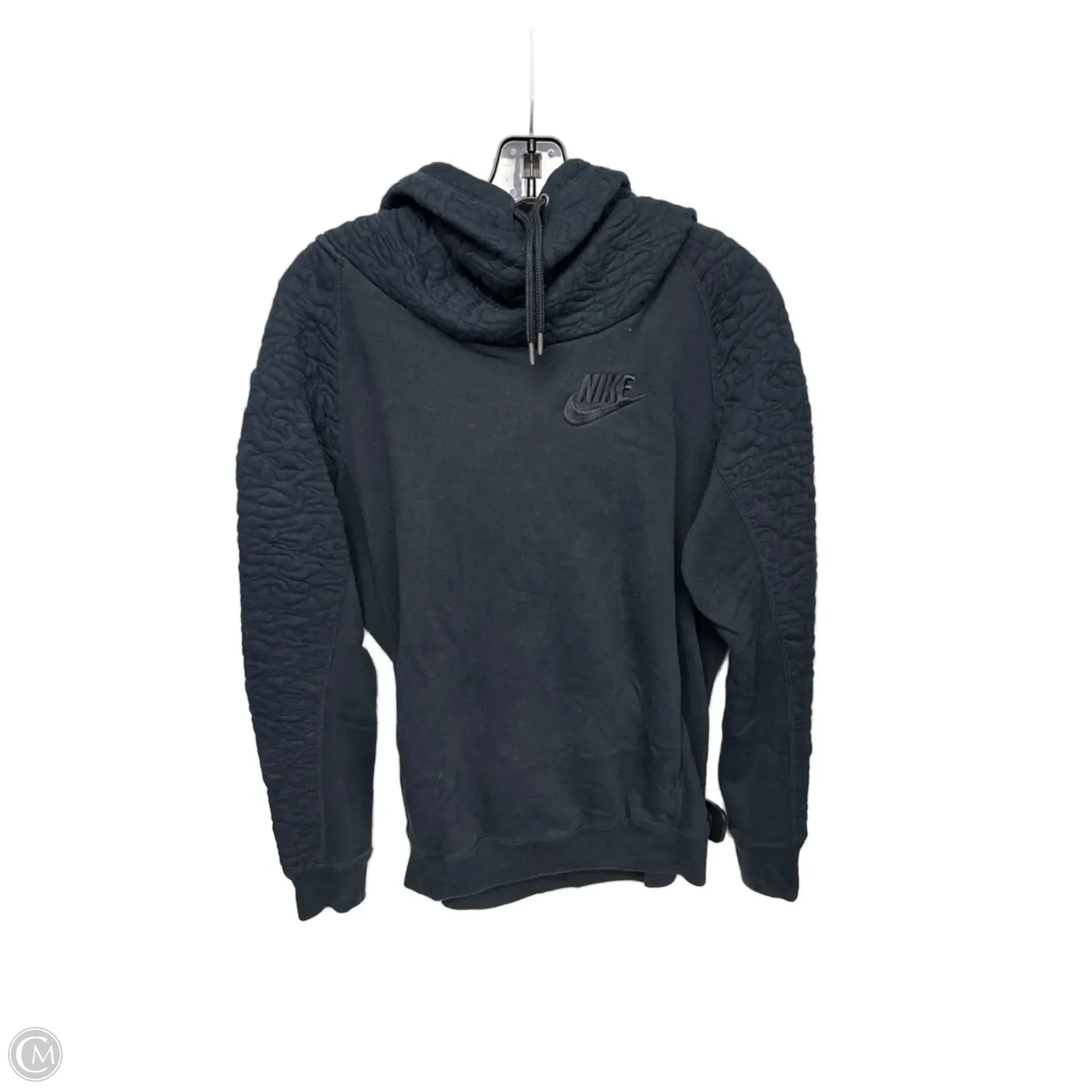 TactileStitching Soul Ease Athletic Sweatshirt Hoodie By Nike Apparel In Black, Size: S