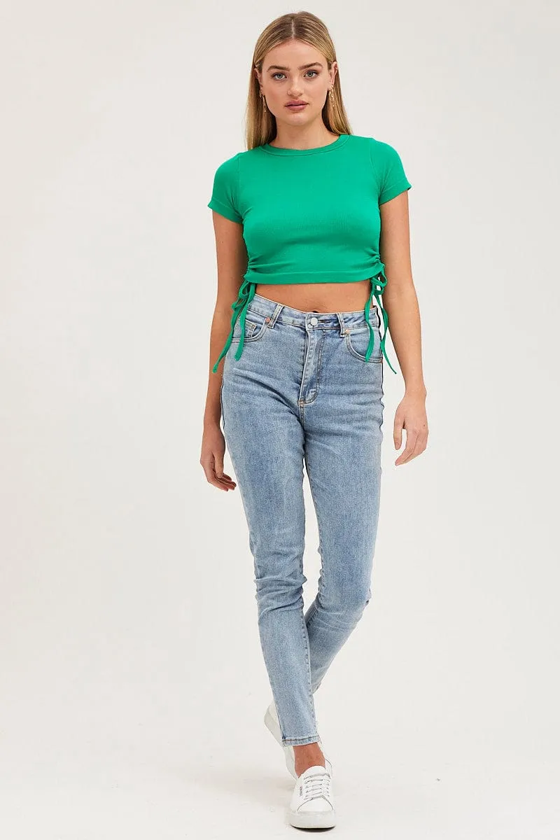Green T-Shirt Short Sleeve Crew Neck Myth Soul