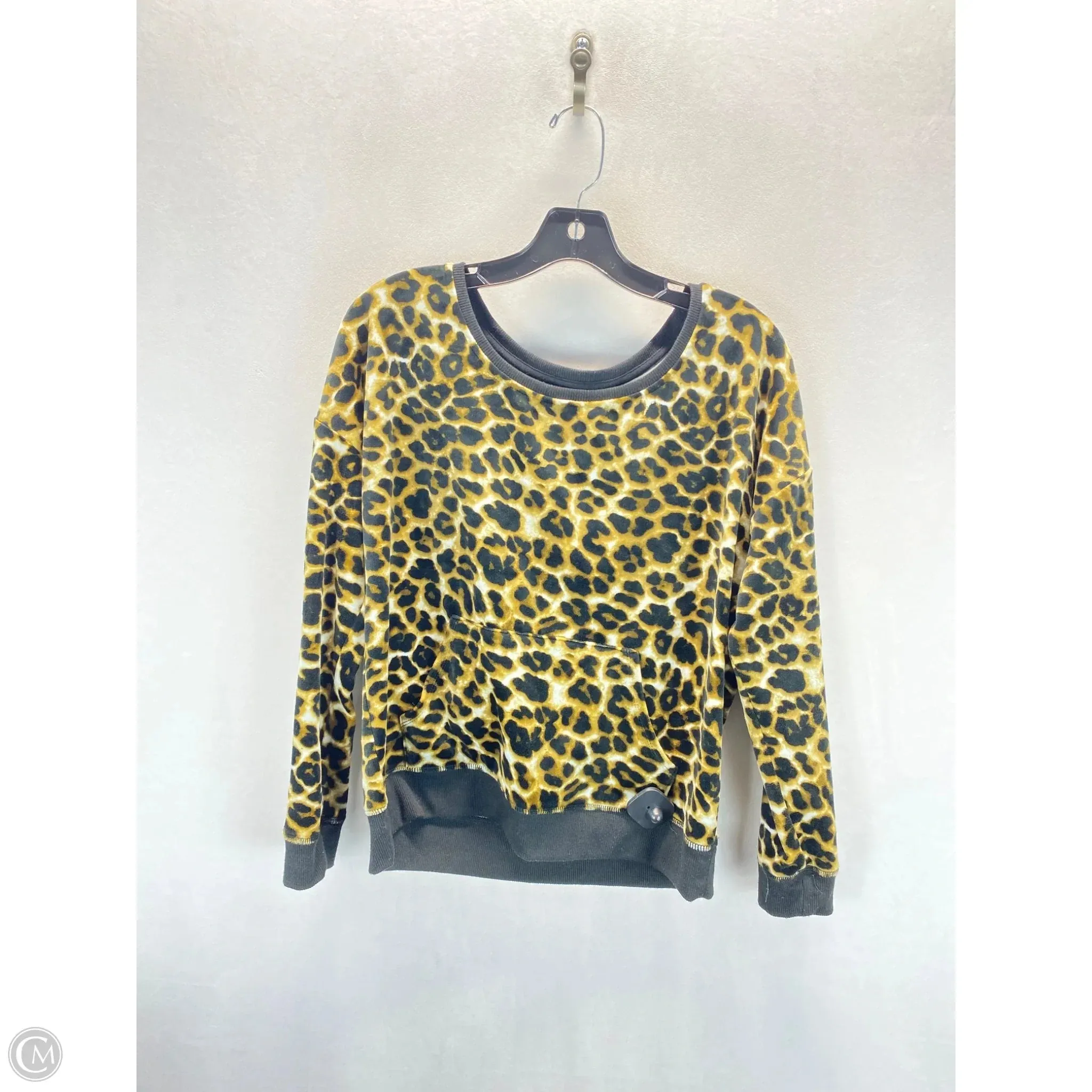 Sweatshirt Collar By New York And Co In Leopard Print, Size: S LightweightKnit