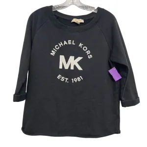 Sweatshirt Crewneck By Michael By Michael Kors In Black, Size:S DoubleLayeredHem