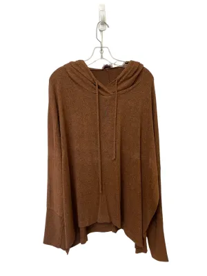 Soft Jersey Outdoor Footwear Sweatshirt Hoodie By Andree By Unit In Brown, Size: 2x