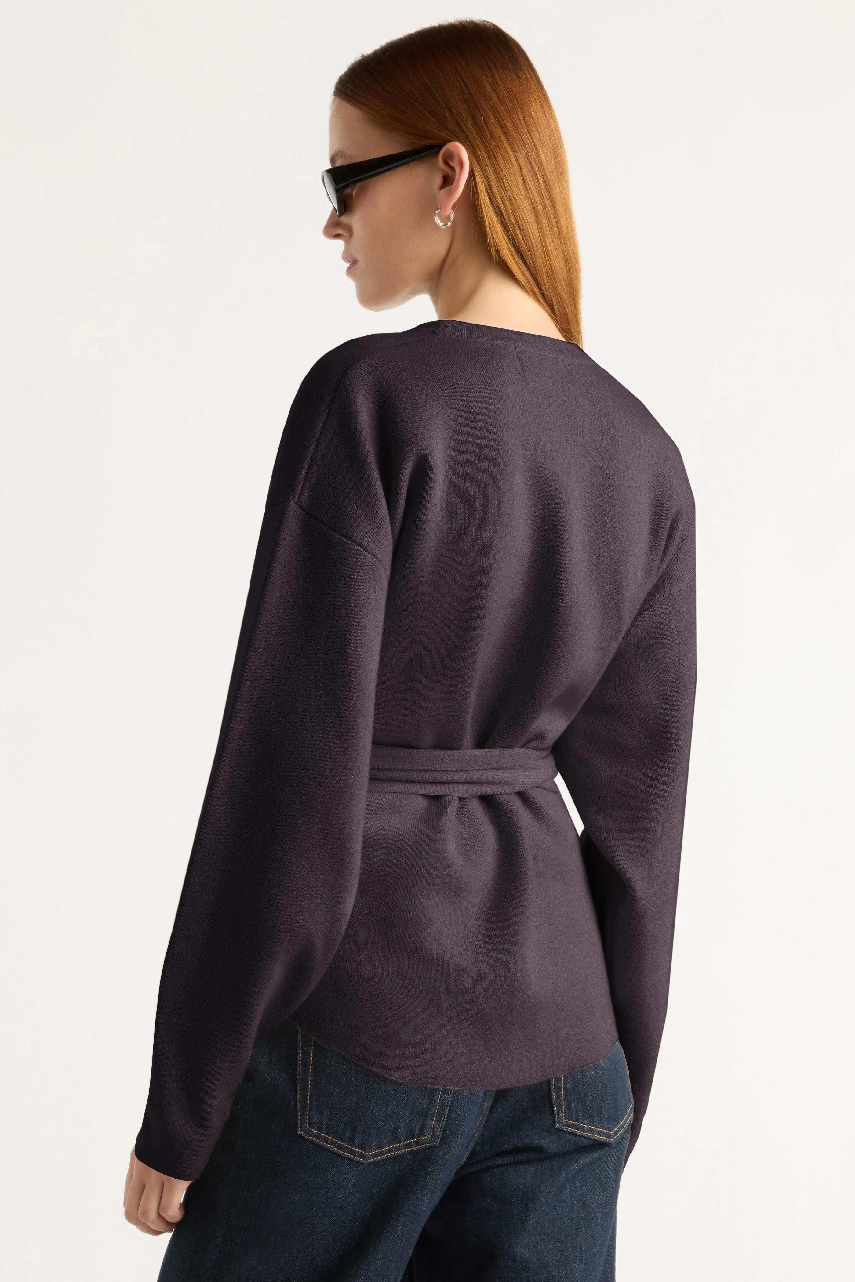 Nara Tie-Front Knit Sweater Casual Knit Layer