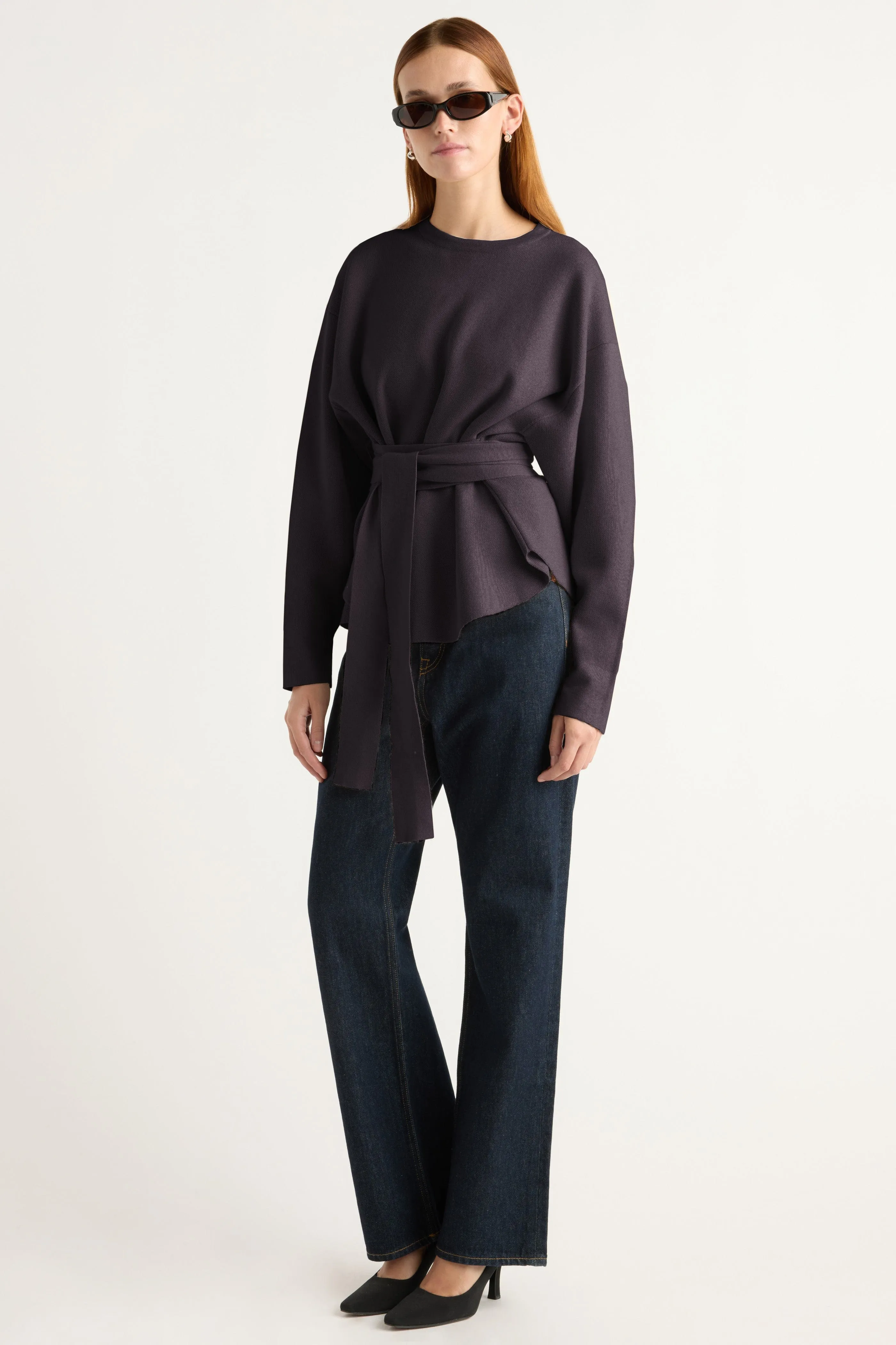 Snuggly Pieces Nara Tie-Front Knit Sweater