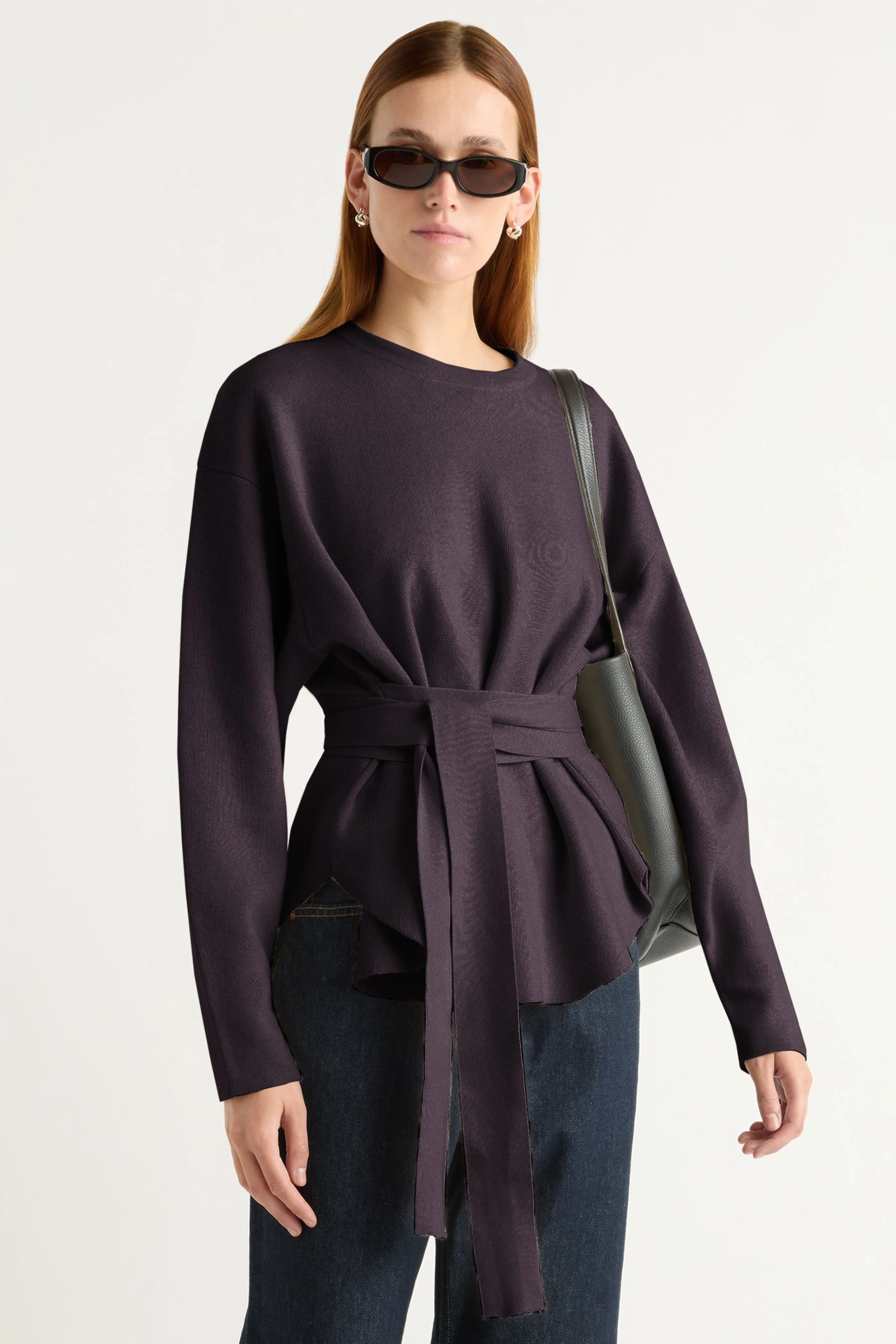 Comfy Material Comfy Wear Nara Tie-Front Knit Sweater