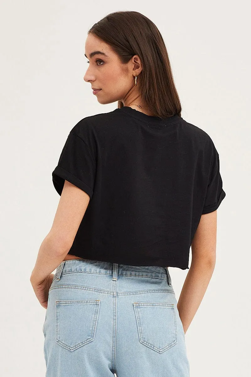 MinimalistDesign Black Graphic T-Shirt Short Sleeve
