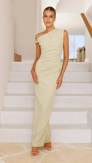 Lilah Maxi Dress - Sage wrap waist Bridge Walk