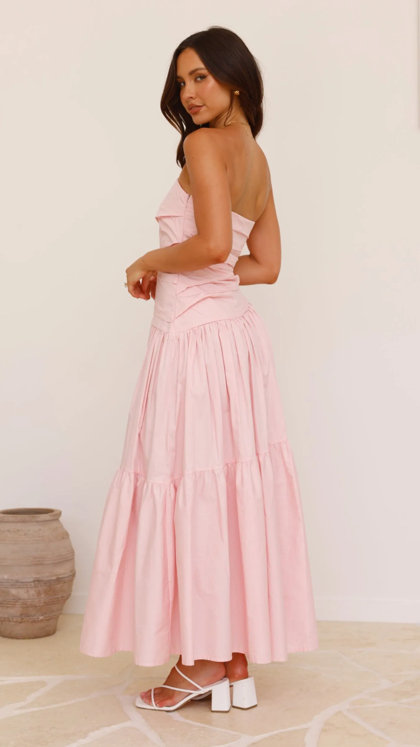 Harbor Stroll Mesh Glow Lola Maxi Dress - Pink