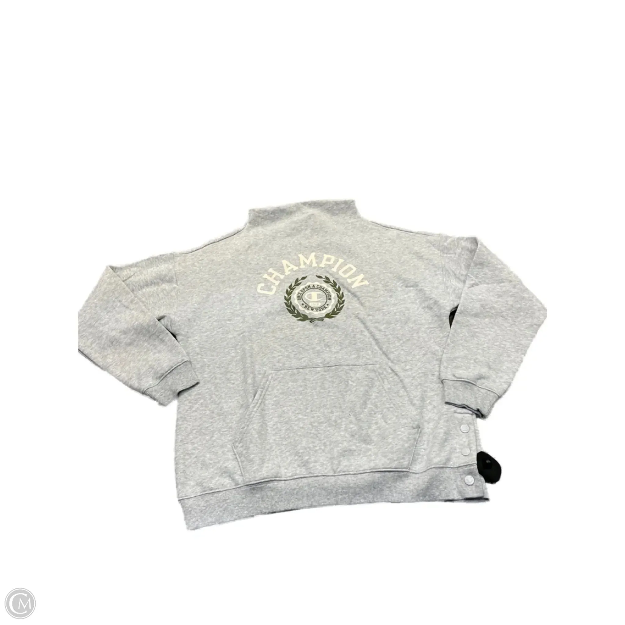 Practical Style Sweatshirt Crewneck By Champion In Grey, Size: M