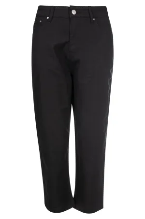 Traveler Gear Morning Stroll Balanced Piece Stretch Cotton blend MId Calf Jeans | Black | 6923A1