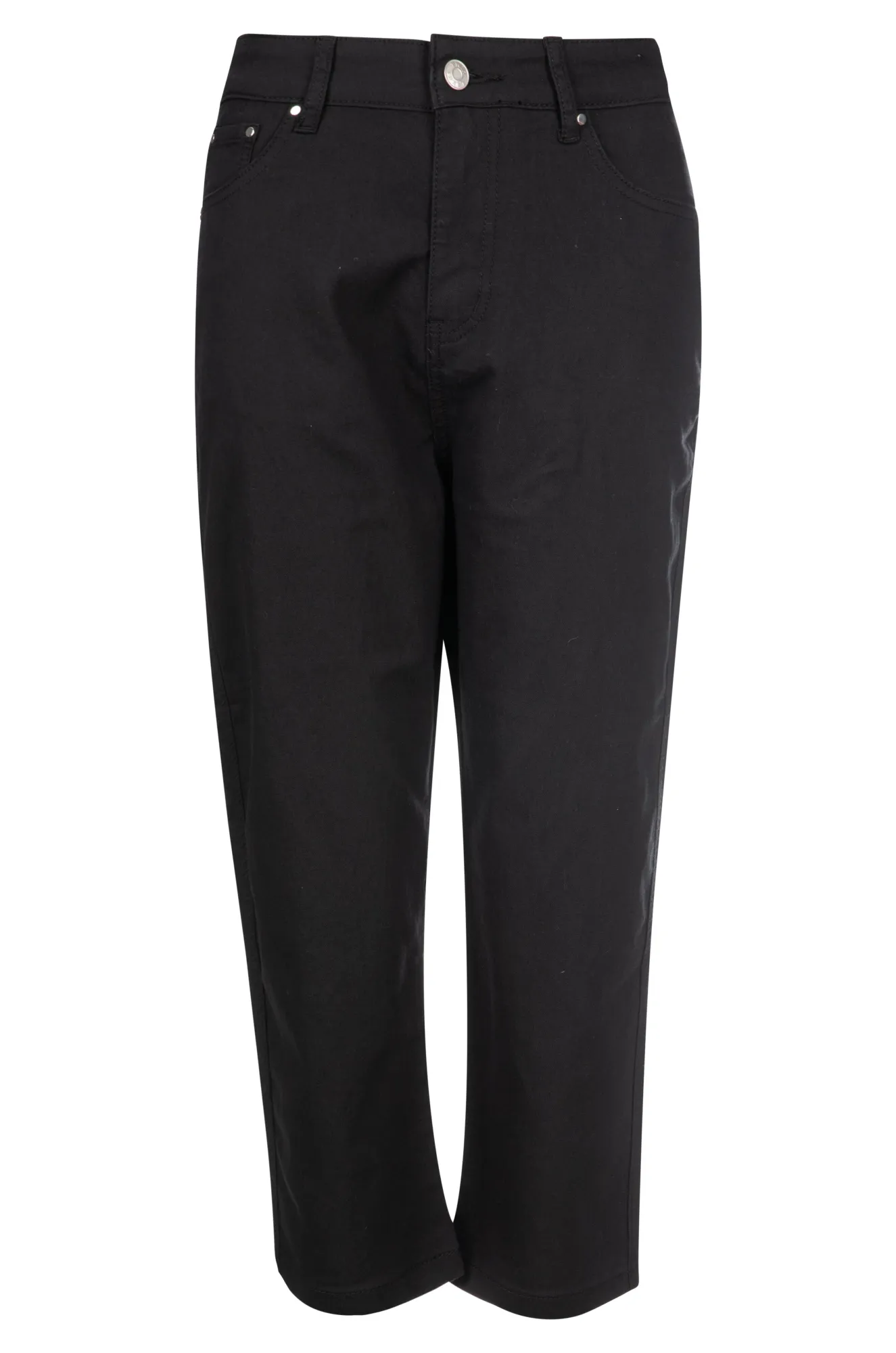 Stretch Cotton blend MId Calf Jeans | Black | 6923A1 Go Everywhere Lightweight Feel
