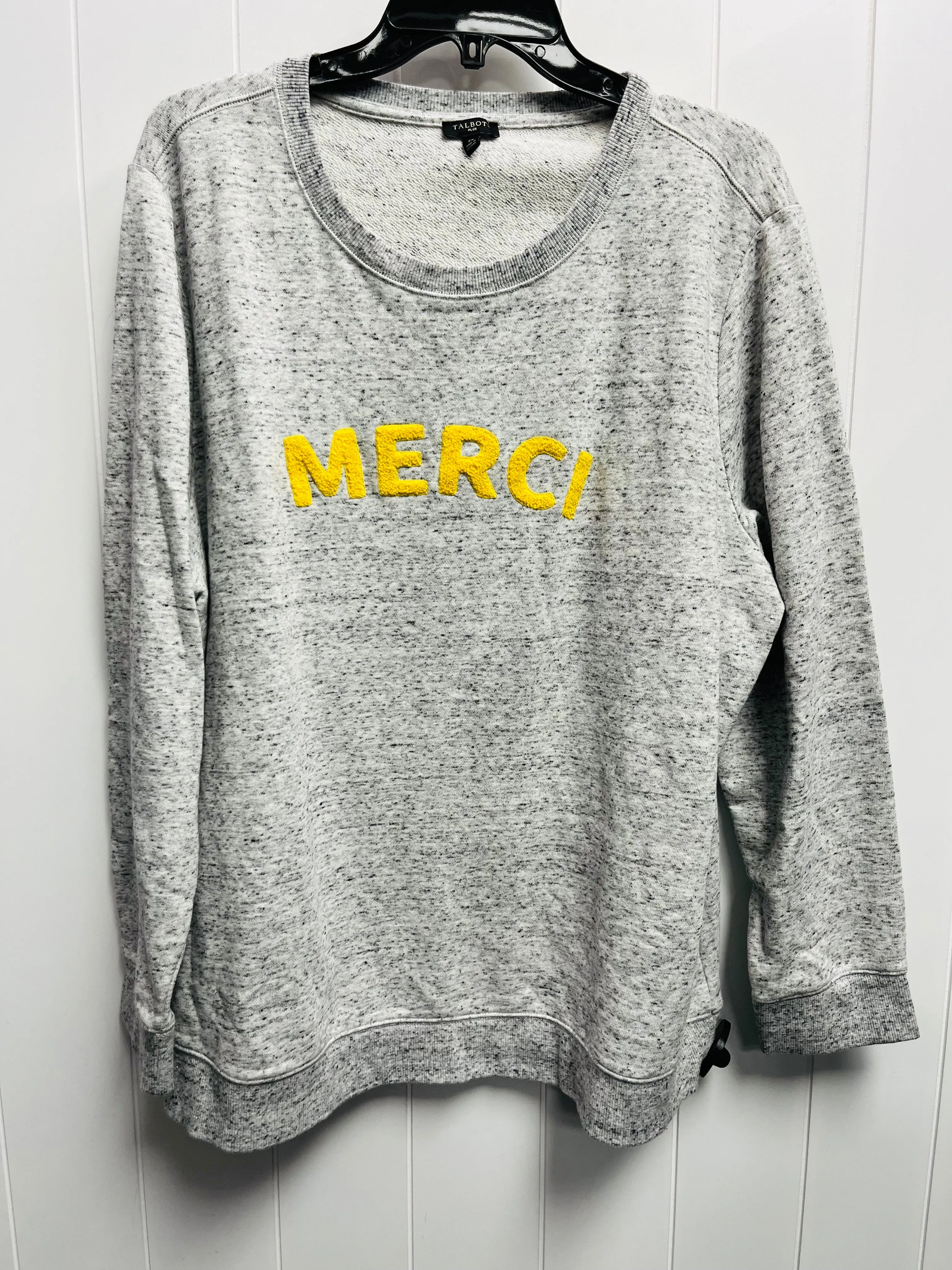 All-Occasion Wear Sweatshirt Crewneck By Talbots In Green & Yellow, Size: 2x