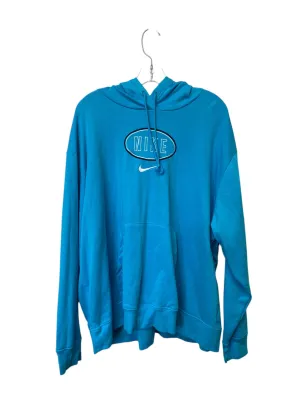 Sweatshirt Hoodie By Nike In Blue, Size: 2x OdorResistantClothing