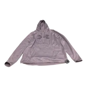 Trendy Top Basic Wardrobe Athletic Sweatshirt Hoodie By Under Armour In Purple, Size: Xl