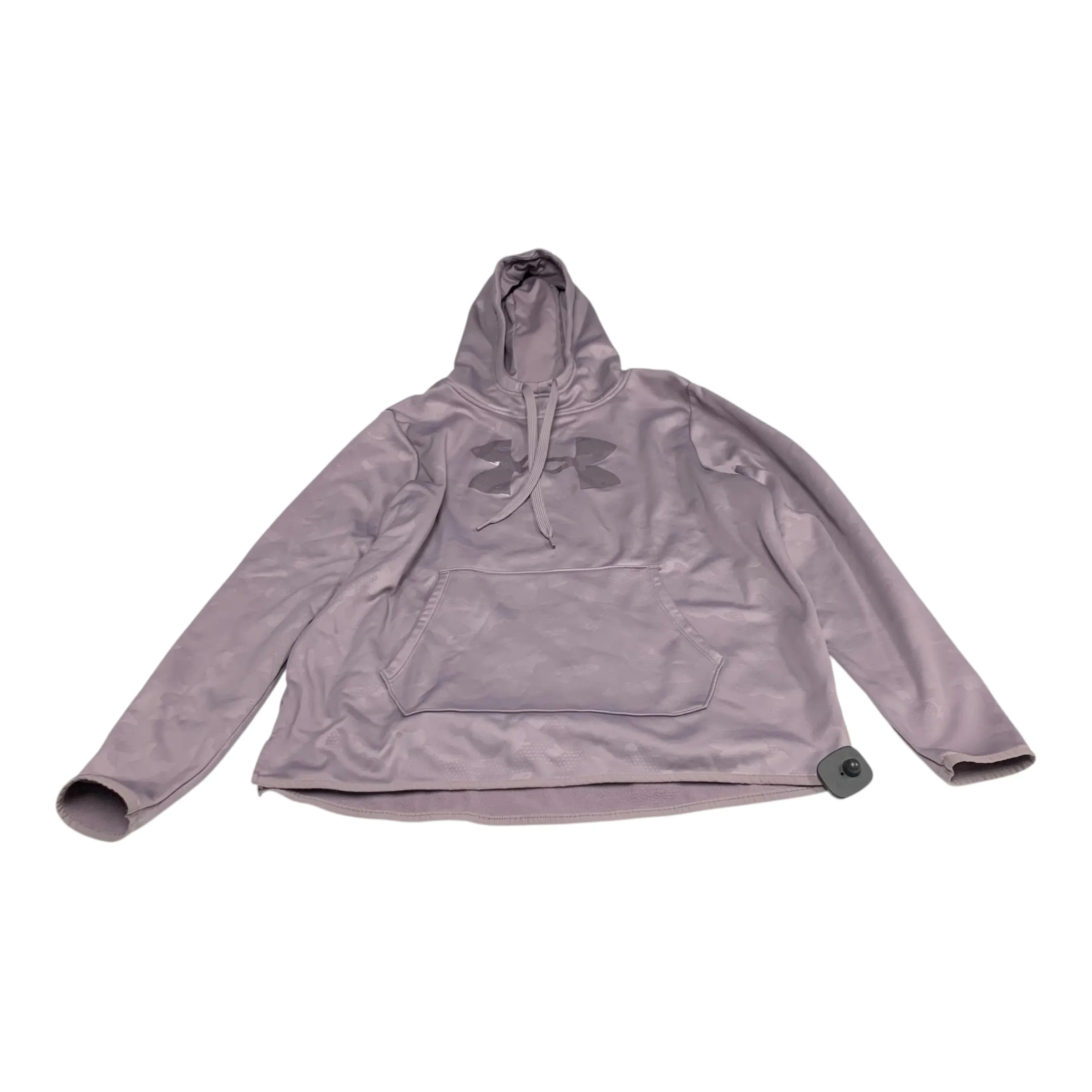 Trendy Top Basic Wardrobe Athletic Sweatshirt Hoodie By Under Armour In Purple, Size: Xl