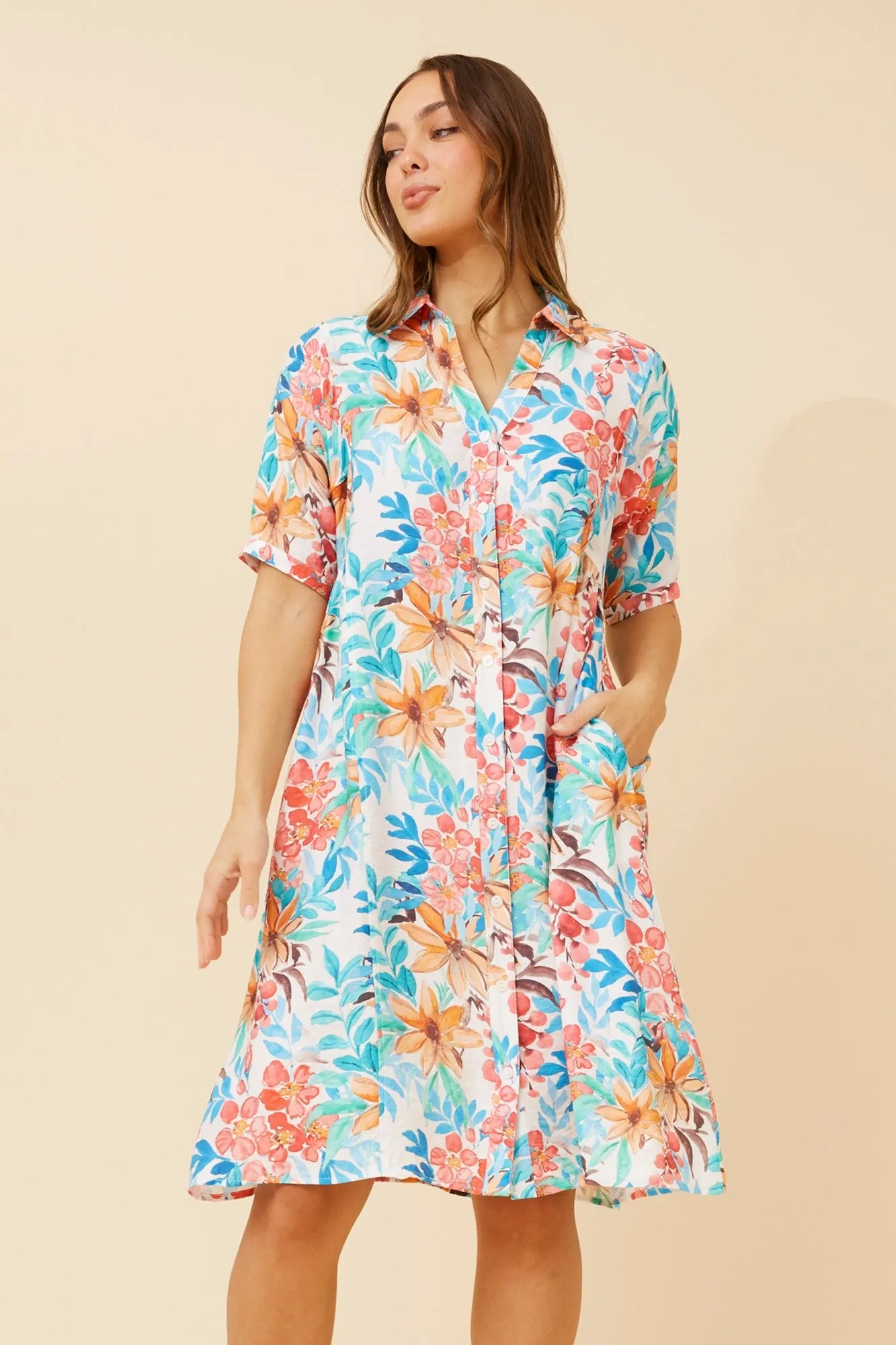 NoRubEdging Cyber Core PRUDY FLORAL PRINT DRESS