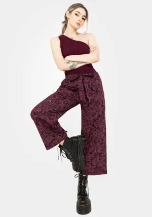 Morgana Cotton Broderie Tie Waist Culottes Convertible legs Abrasion Resistant Panels