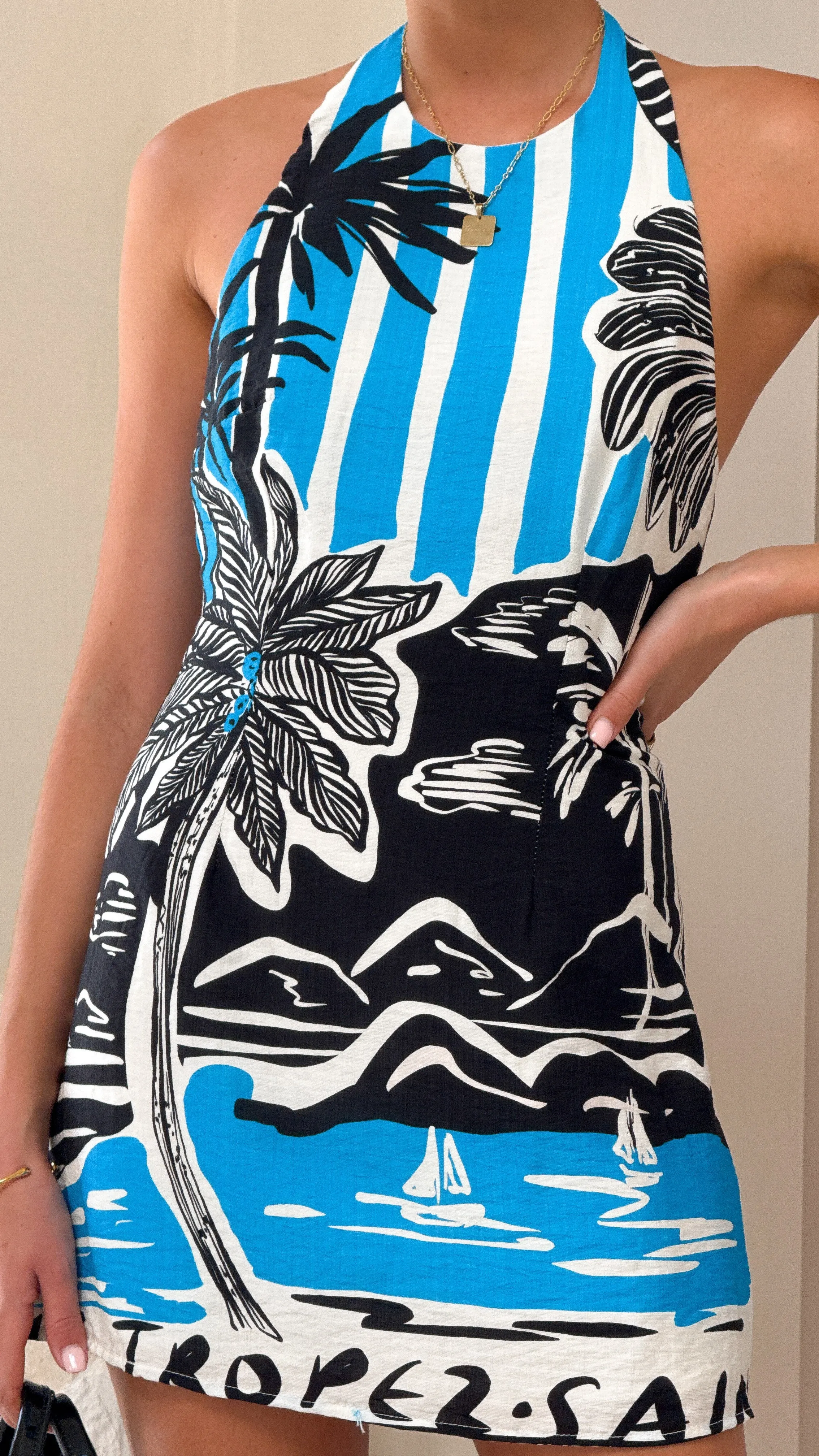 Charming Style Nola Mini Dress - Tropez Blue