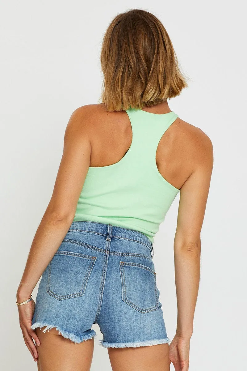 Green Singlet Top Quiet Core AbrasionFreeZone