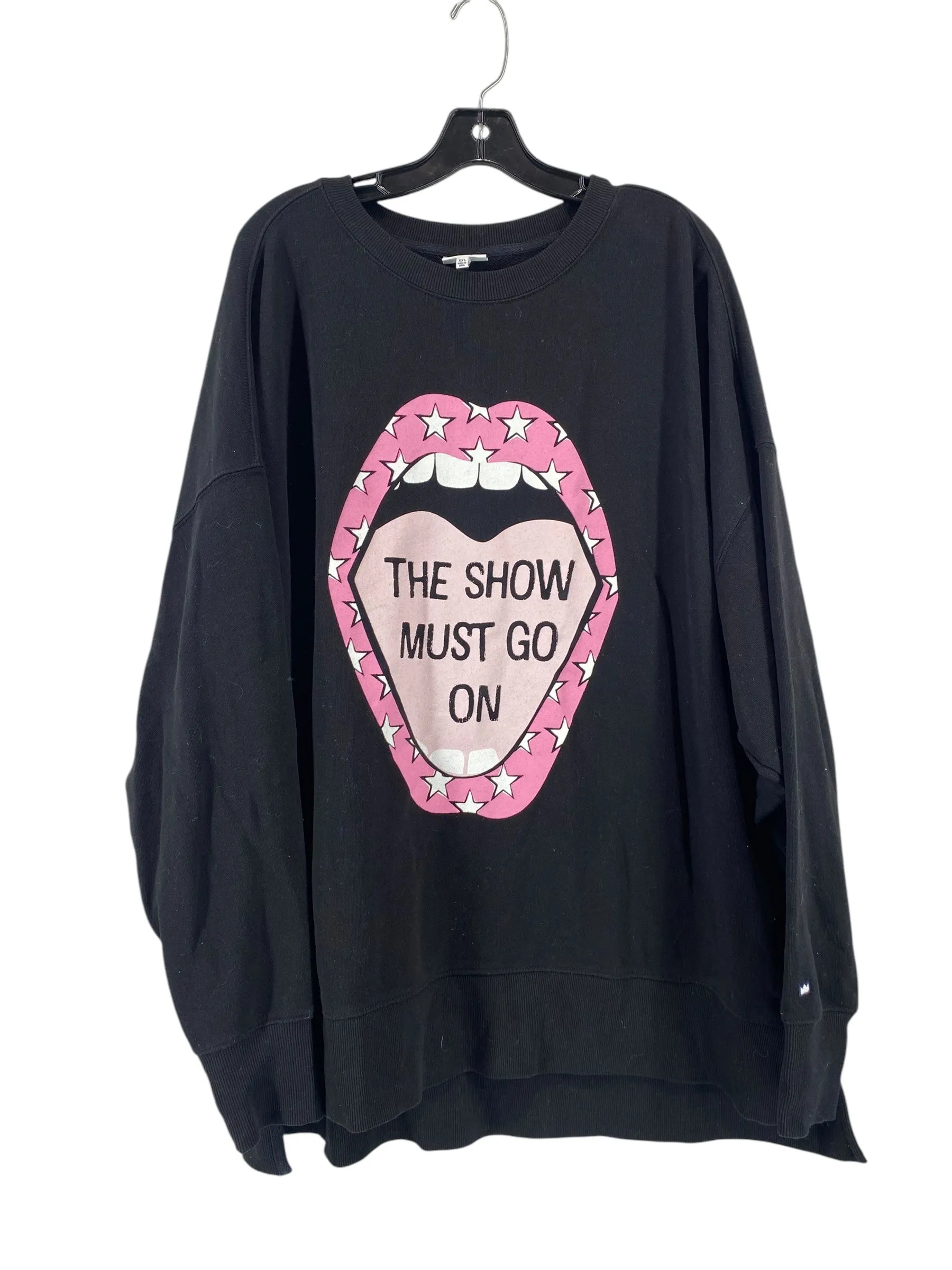 Sweatshirt Crewneck By Crown And Ivy In Black, Size: 2x Ocean Glow